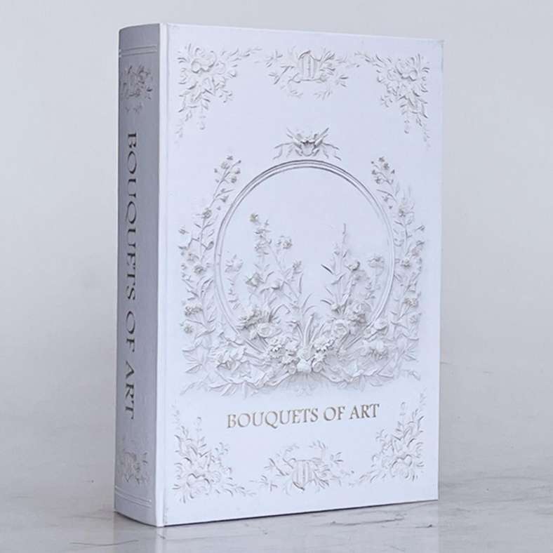 Bouquets of Art Decorative Book Box 27x7x178cm - White