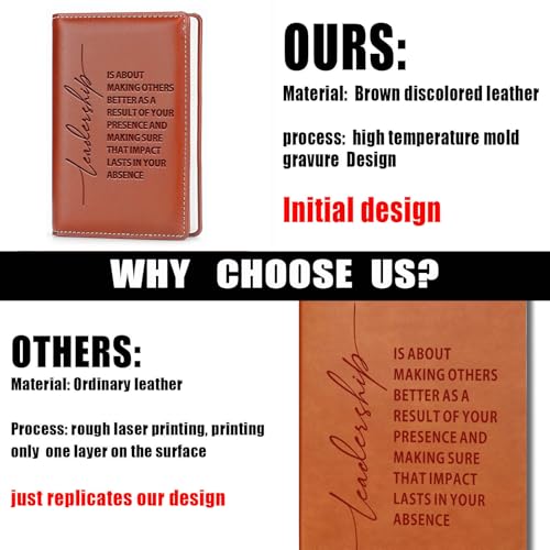 JOHSBYD Assistant Principal Gifts Leather Notebook Journal Boss & Leader Appreciation Gift Thank You Gift for Mentor, Supervisor, PM, Retirement Gifts Leadership Journal Notebook (Leadership) - Image 4
