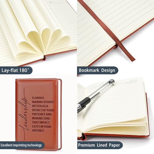 JOHSBYD Assistant Principal Gifts Leather Notebook Journal Boss & Leader Appreciation Gift Thank You Gift for Mentor, Supervisor, PM, Retirement Gifts Leadership Journal Notebook (Leadership) - Image 3