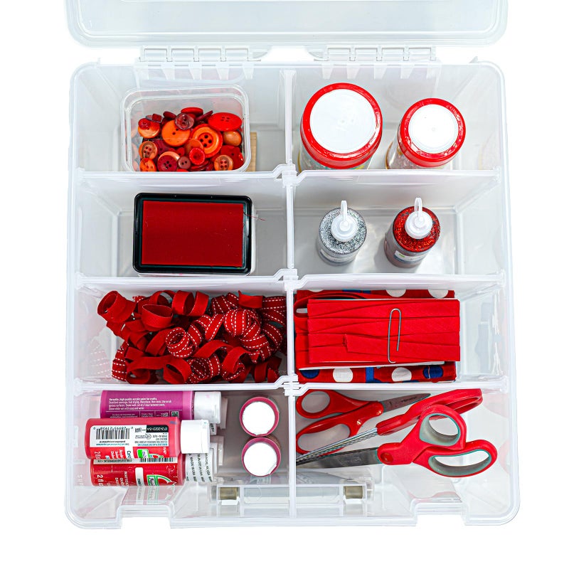 ArtBin 6990AB Super Satchel Double Deep Compartment Box - Art Storage with 8 Removable Compartments, Smart Closure for Craft Supplies (Gold- Pack of 1) - Image 4