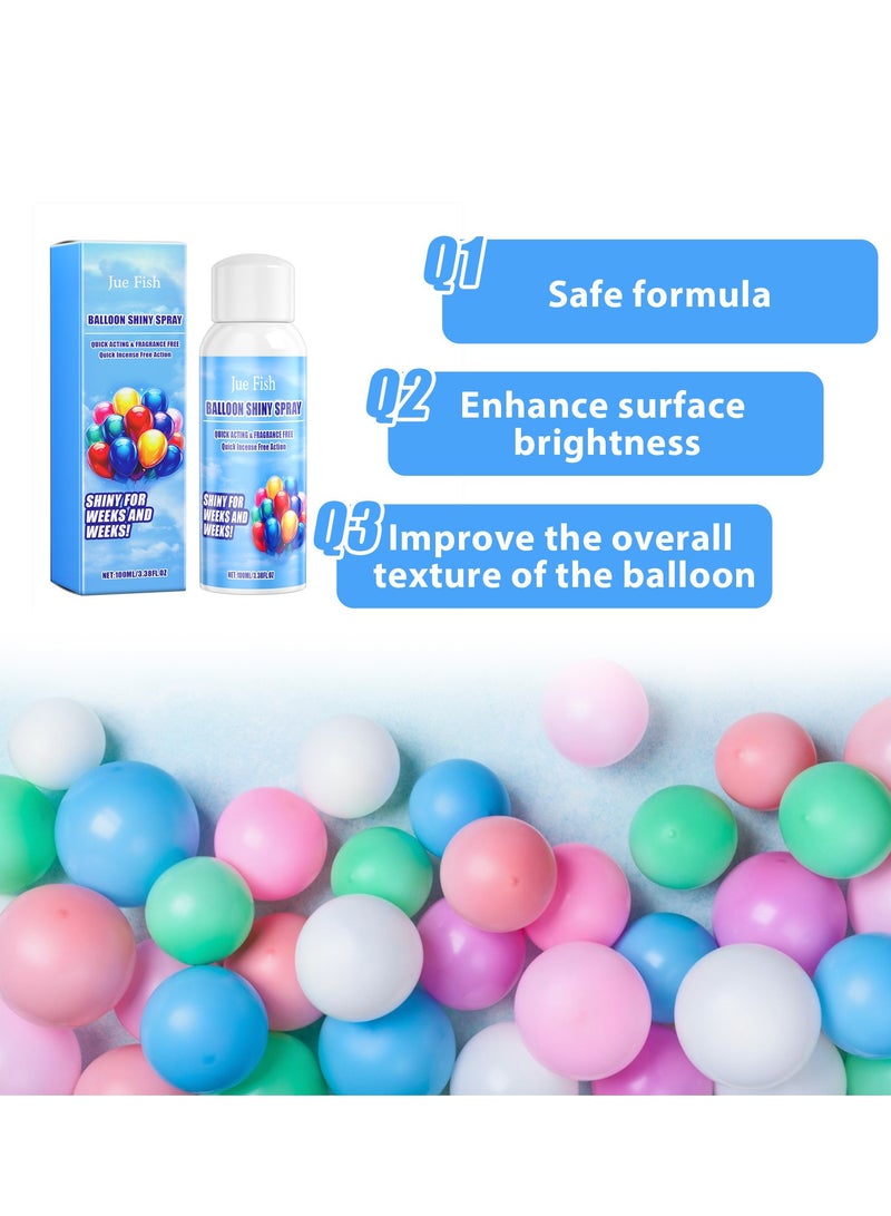 JUE-FISH Balloon Shiny Spary,100ml Shiny balloon spray Latex Balloons for Birthdays/Weddings Party - Image 2