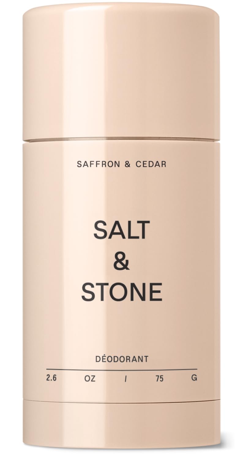Salt & Stone مزيل العرق خالي من الألمنيوم SALT & STONE | حماية إضافية لمدة 48 ساعة للنساء والرجال | مصنوع من مستخلصات الطحالب، زبدة الشيا والبريبايوتيك (زعفران وأرز) - Image 1