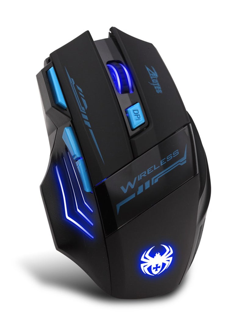 ZELOTES F14 LED Optical Computer Mouse Wireless 2.4G 2400 DPI 7 Buttons Wireless Gaming Mouse Colorful Breathing Lights for Pro Gamer - Image 2