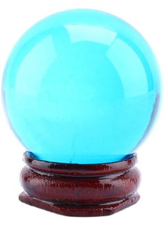YOSOO Yosoo Asian Rare Magic Crystal Healing Ball Art Decor Mediation Orb Sphere 40mm with Stand Base (Blue) 