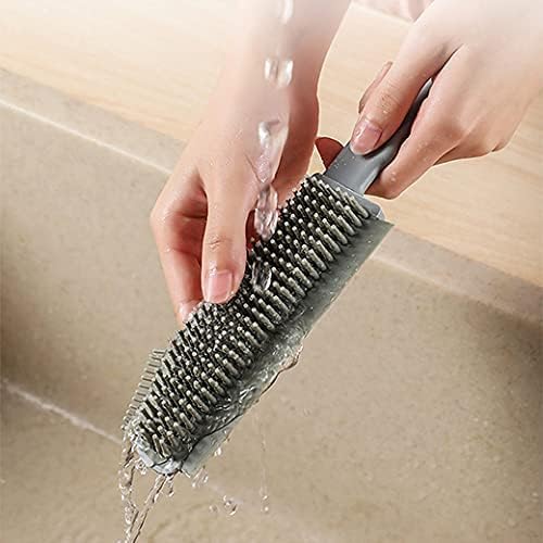 HOKISTY 3 in 1 Multifunctional Cleaning Brush Kitchen Bathroom Countertop Floor Window Silicone Cleaning Brush Crevice Brush Scraper Brush Cleaner - Image 1
