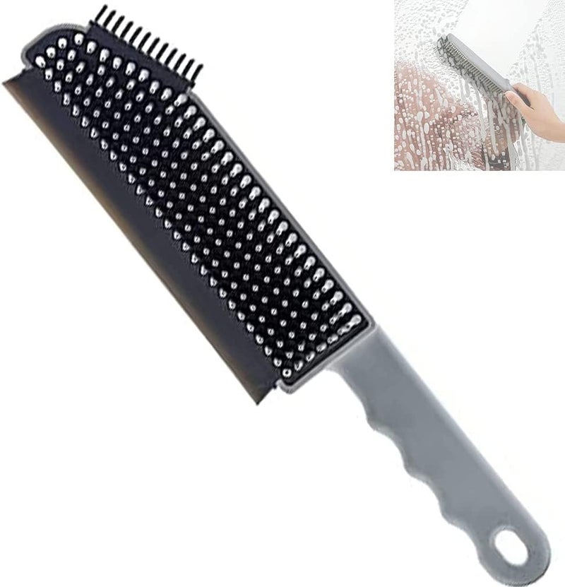 HOKISTY 3 in 1 Multifunctional Cleaning Brush Kitchen Bathroom Countertop Floor Window Silicone Cleaning Brush Crevice Brush Scraper Brush Cleaner - Image 2