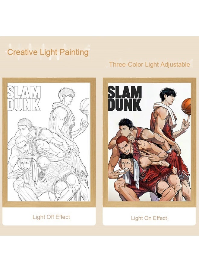 Anna 8-Inch Three-Color Wireless Touch Color-Changing Decorative Light Panel - Image 1