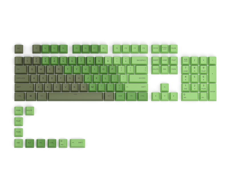 Glorious GPBT Dye Sublimated Keycaps (Olive) - Thick PBT Plastic 114 Keycap Set for 100% Full Size, 85% 80% TKL, 60% Compact, 75% Mechanical Keyboards - Image 1
