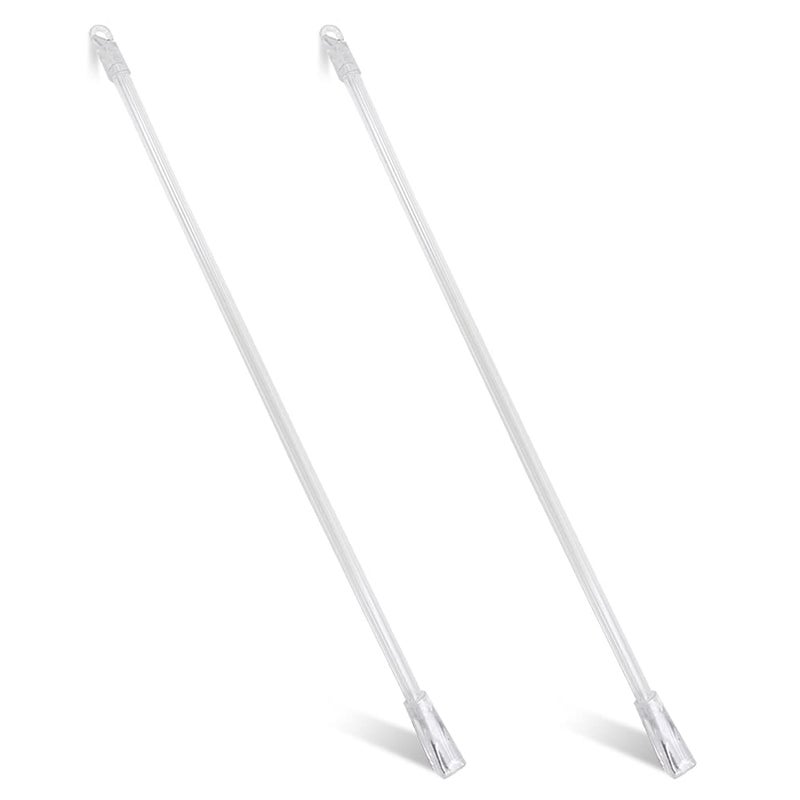 SNOMEL 2 Pieces 12 Inches Blind Wand  Window Blind Tilt Rod  Vertical Wand Control Handle Stick  Clear Blind Tilt Wand Replacement with Hook and Grip  Blinds Opener Accessory - Image 1