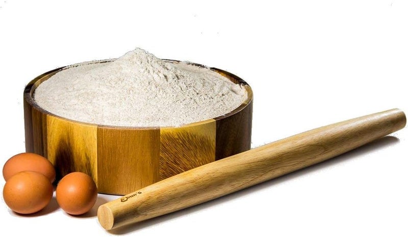 ebuns French Rolling Pin – 18 Inch Wooden Dough Roller for Baking Pizza, Pie Crust, Cookies & Pasta | Essential Kitchen Tool & Gift for Bakers, Chefs & Home Cooks - Image 4