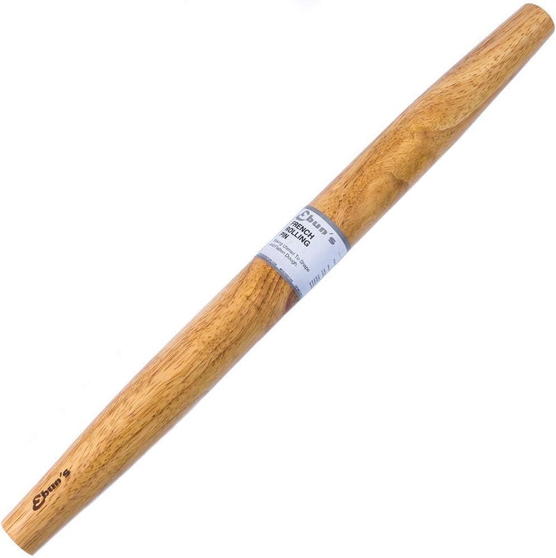 ebuns French Rolling Pin – 18 Inch Wooden Dough Roller for Baking Pizza, Pie Crust, Cookies & Pasta | Essential Kitchen Tool & Gift for Bakers, Chefs & Home Cooks - Image 1