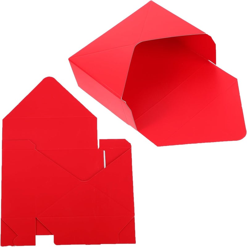 Healeved 2pcs Red Bouquet Envelope Flower Packaging Boxes Paperboard Flower Storage Containers for Florist Wrapping and Handheld Floral Arrangements - Image 1