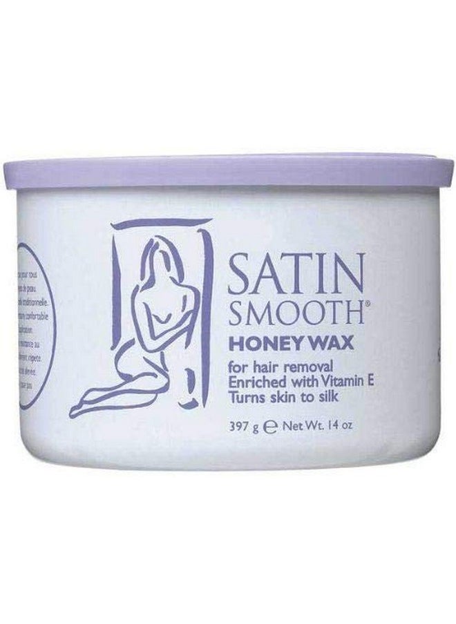 Satin Smooth SATIN SMOOTH Wax, Honey Wax With Vitamin E, Honey, 14 Ounce  - Image 2