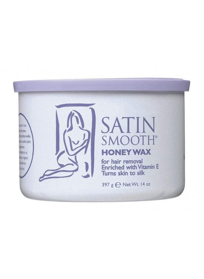 Satin Smooth SATIN SMOOTH Wax, Honey Wax With Vitamin E, Honey, 14 Ounce  - Image 1