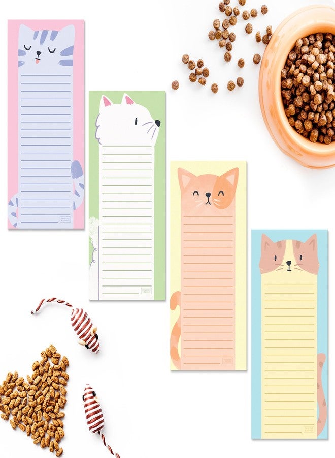 Sweetzer & Orange S&O Magnetic Notepads for Refrigerator 4 Pack, Sticky notes for Fridge Sets - Sticky Journals for Freezer - Magnetized memo sheets for cooler - 3.5” x 7”, 45 Pages - Image 1