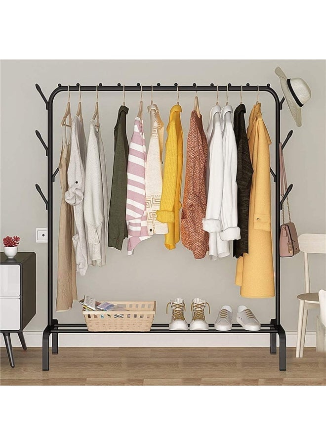 Durable Movable Clothes Rack with Wardrobe Hanger and Clothes Storage Holder 120*44*150 - Image 4