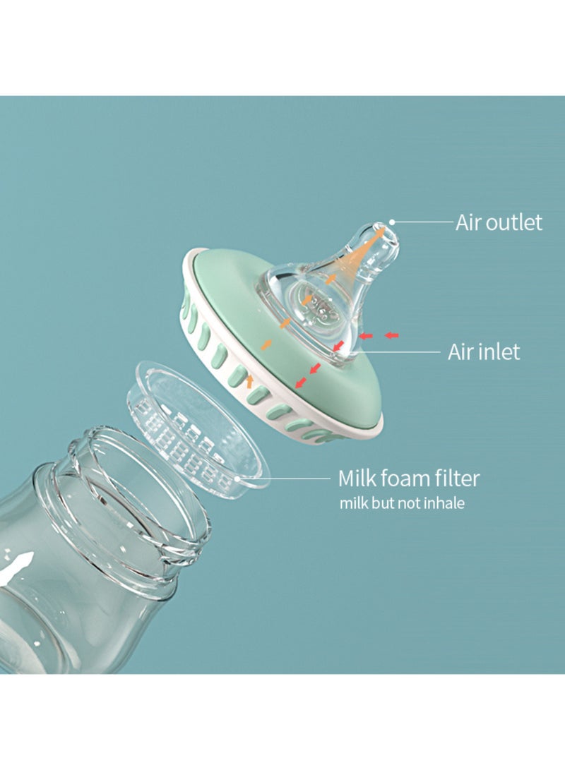 Twisoo Newborn Baby Bottle Set, Anti-Colic PPSU Mushroom Milk Bottle, BPA-Free, 90ML – Safe, Durable, Leak-Proof Feeding Bottle for Infants, Ideal for Newborns and Toddlers (Green) - Image 4