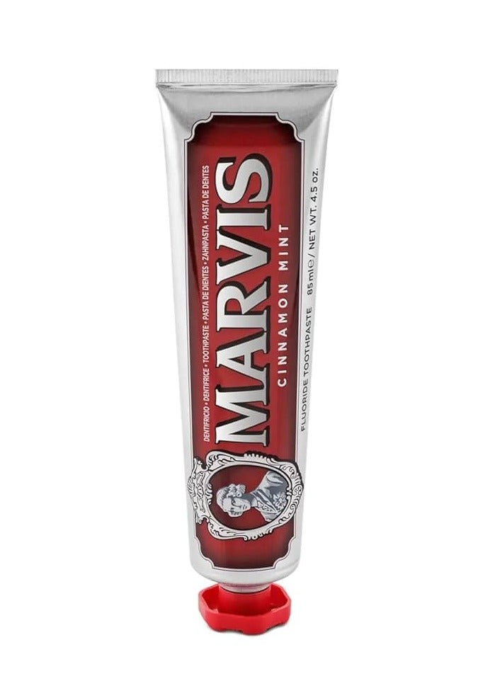 مارفيس معجون أسنان القرفة النعناع 85 مل - حلوة غريبة، خيار لتبييض الأسنان وتنظيفها - Image 1