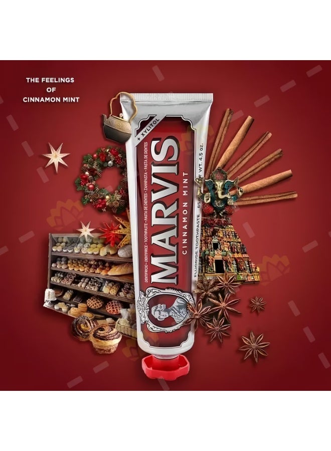 مارفيس معجون أسنان القرفة النعناع 85 مل - حلوة غريبة، خيار لتبييض الأسنان وتنظيفها - Image 2