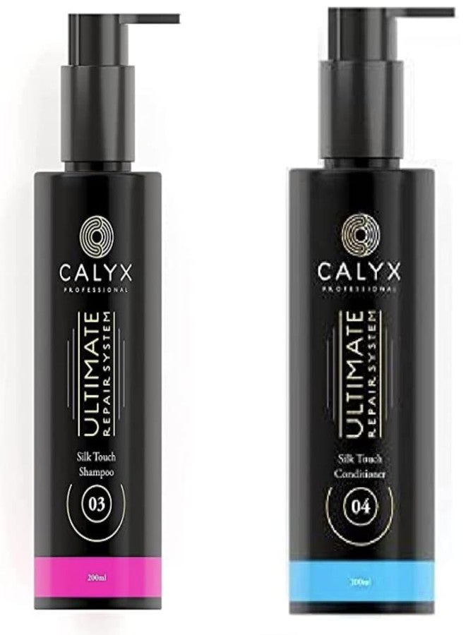 Calyx Professional Ultimate Repair System Silk Touch Shampoo & Conditioner - (200ml) - Image 1