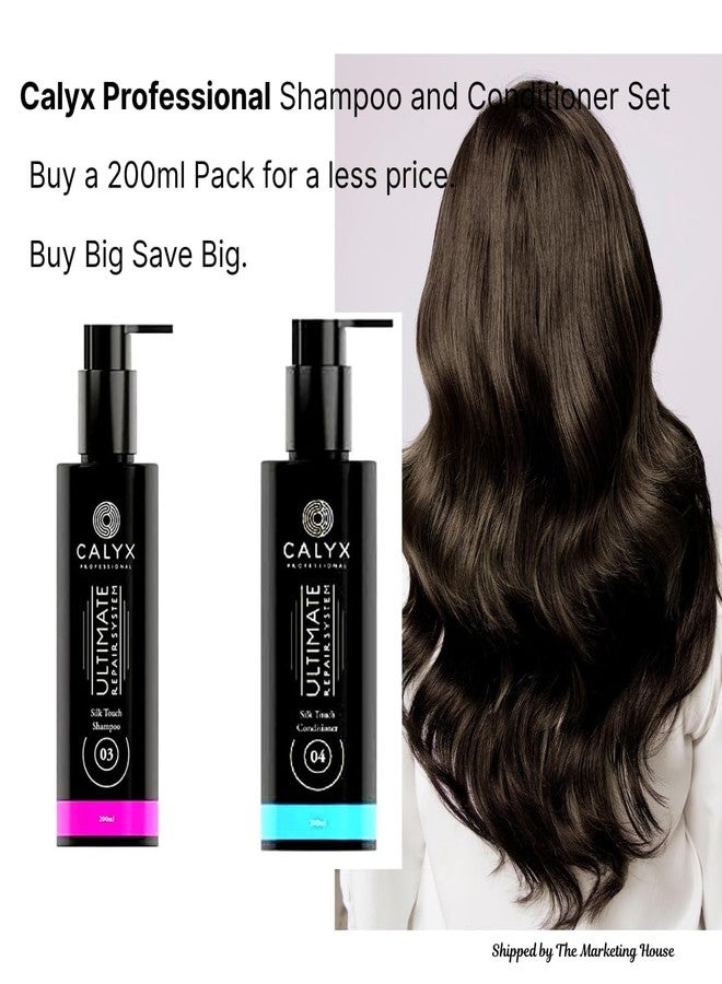 Calyx Professional Ultimate Repair System Silk Touch Shampoo & Conditioner - (200ml) - Image 2