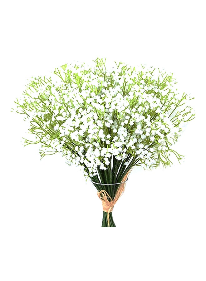 Artificial Gypsophila Baby Breath Flowers Green/White 20 x 5 x 10centimeter