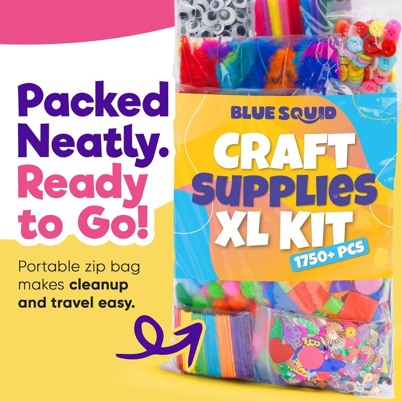 Blue Squid 1750+pcs Craft Kits for Kids, Ages 3-9 Girl Boys Gifts Arts and Crafts for Kids Craft Kits Toys for 3-9 Year Old Girls Boys Birthday Presents Gifts Crafts for 4-10 Year Olds - Image 5