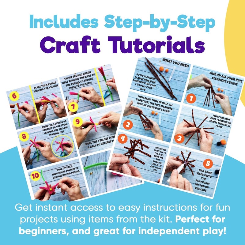 Blue Squid 1750+pcs Craft Kits for Kids, Ages 3-9 Girl Boys Gifts Arts and Crafts for Kids Craft Kits Toys for 3-9 Year Old Girls Boys Birthday Presents Gifts Crafts for 4-10 Year Olds - Image 3