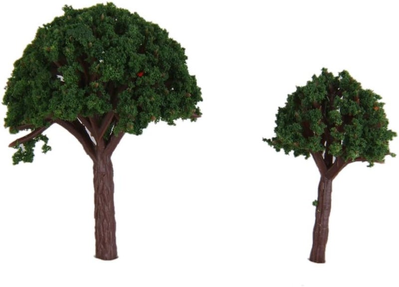 klarako Lot of 100pcs Dark Green And Plastic Model Trees for Landscape Model Railway - : 300 1: 500 - Image 4