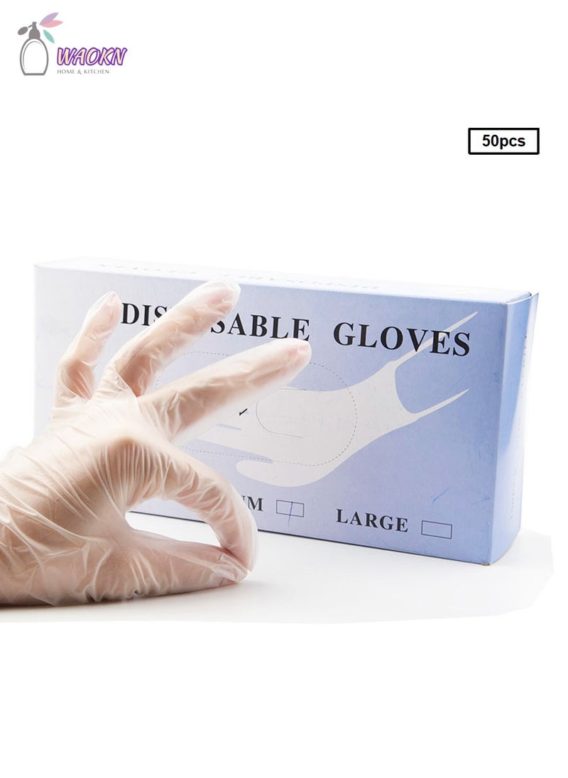 50-Piece Disposable PVC Gloves, Food Grade Protective Gloves - pzsku/ZB8763D4E2D0A215197DDZ/45/_/1720831623/8bb6e09d-96ac-4de7-983d-0ef77c58f51d