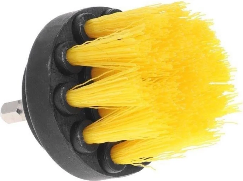 5DM 3-Piece Multi-Purpose Cleaning Brush Attached to Drill Bit