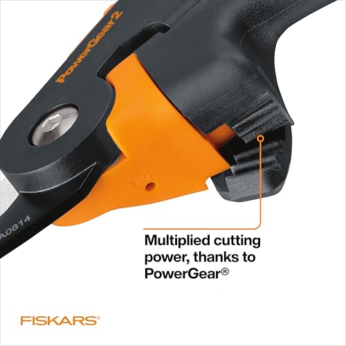 Fiskars Pruning Shears, PowerGear2 Technology Multiplies Power, Rolling Handle for Ease of Use, 3/4-Inch Cut Capacity Bypass Pruner, UltraBlade Coating and SoftGrip, Garden and Yard Tools - Image 5