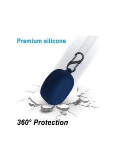 ماركة غير محددة جراب حمل من السيليكون متوافق مع Anker Soundcore Life P2 Mini ، غطاء محمول مقاوم للخدش ومقاوم للصدمات مع حلقة تسلق (أزرق كحلي)  - Image 3