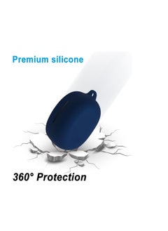 ماركة غير محددة جراب حمل من السيليكون متوافق مع Anker Soundcore Life P2 Mini ، غطاء محمول مقاوم للخدش ومقاوم للصدمات مع حلقة تسلق (أزرق كحلي)  - Image 5