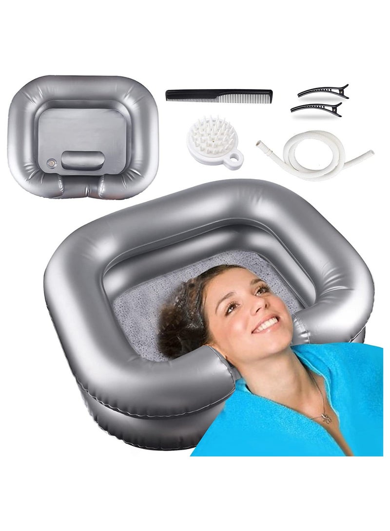 Portable Household Inflatable Shampoo Basin Emergency Nursing Bed Disabled Elderly Pregnant Woman Lying Flat Shampoo Basin - Image 1