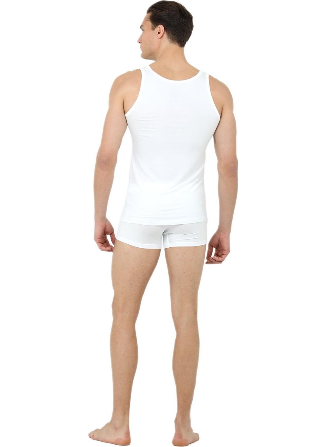 D'S DAMAT - D'S Groom Men's White Modal Undershirt Boxer Set 220301 - Image 1