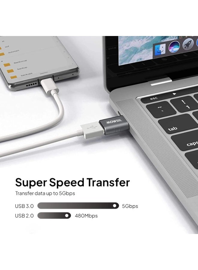 Mowsil USB-C to USB-A OTG Adapter 5Gbps (2 Pack) - Image 3