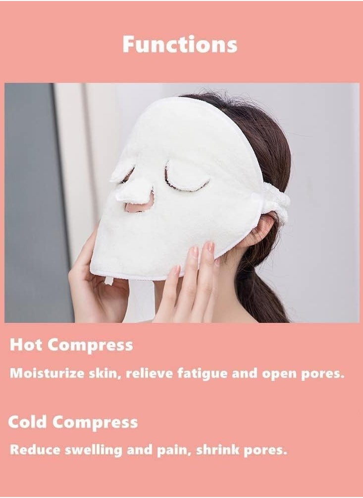 Generic - Reusable Microfiber Face Towel Mask Moisturizing Beauty Skin Care Mask. - Image 1