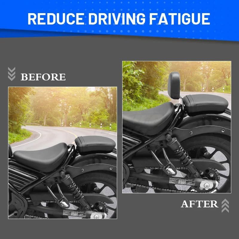 GYMARK Motorcycle Driver Backrest for Honda Rebel - Image 2