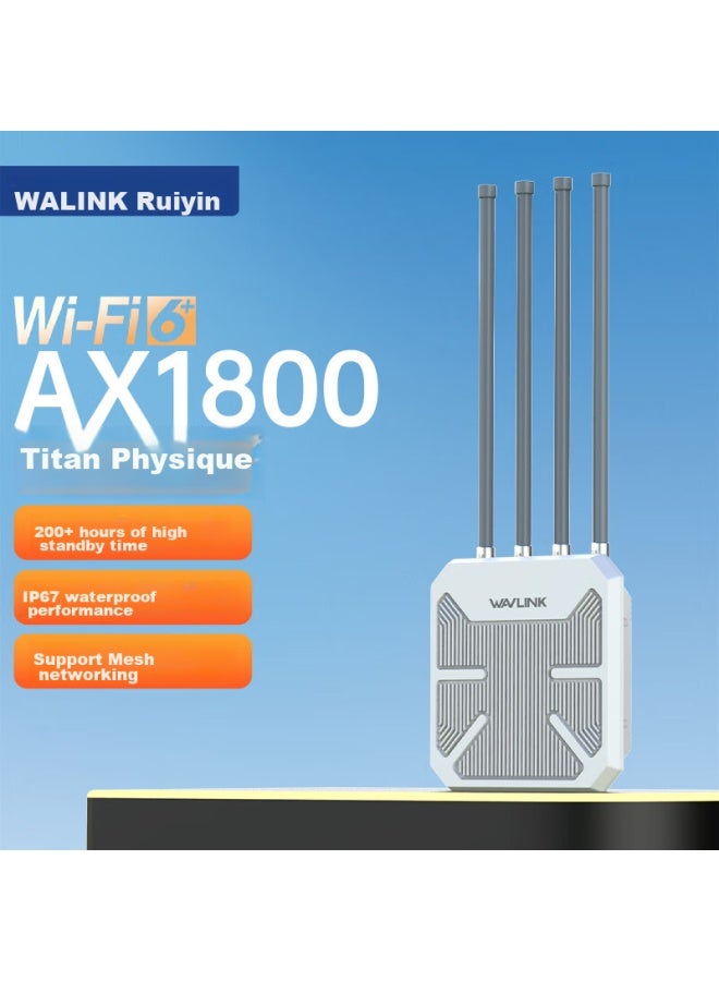 Wavlink Aerial Hd6 Outdoor nidirectional Wifi 6 Router, Ax1800 Gigabit Outdoor Bridge, High-power Wireless Ap, Outdoor Network Coverage, Engineering Wifi Base Station - Image 1