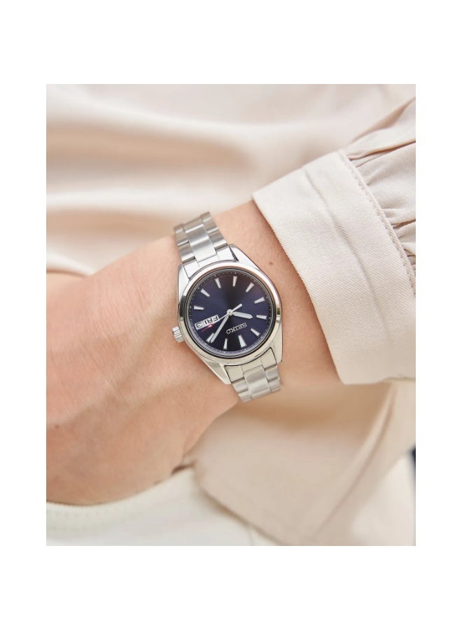 سيكو Classic Women’s Watch SUR353P1, 29.8 mm Blue Dial, Stainless Steel Case & Bracelet, 100 m WR - Image 2