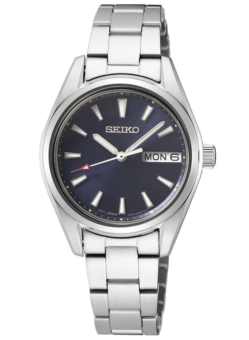 سيكو Classic Women’s Watch SUR353P1, 29.8 mm Blue Dial, Stainless Steel Case & Bracelet, 100 m WR - Image 1