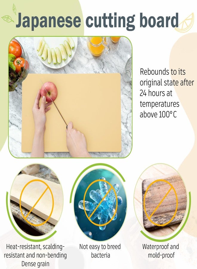 Patelai Japanese Cutting Board High Soft High Performance Professional Grade Sashimi Chopping Board Chef Tool Large Dishwasher for Kitchen Restaurant Home Sashimi Meat Vegetable(19.6" X 10.6"x 0.8") - Image 3