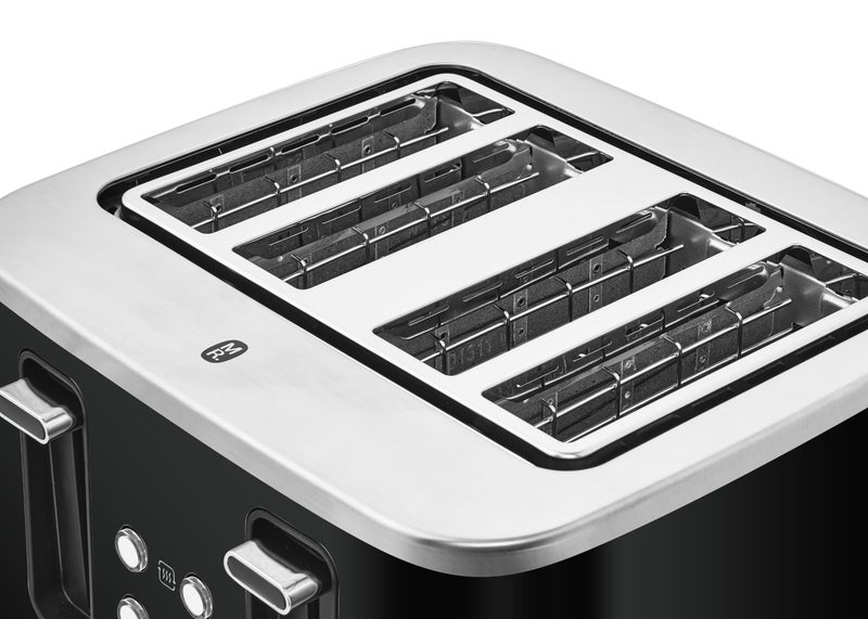 Morphy Richards Motive 4 Slice Toaster, Browning Controls, Reheat, Cancel & Defrost Settings, Bread Lever, Removeable Crumb Tray, Electromagnet Cover, 1600W, Black, 242801 - Image 5
