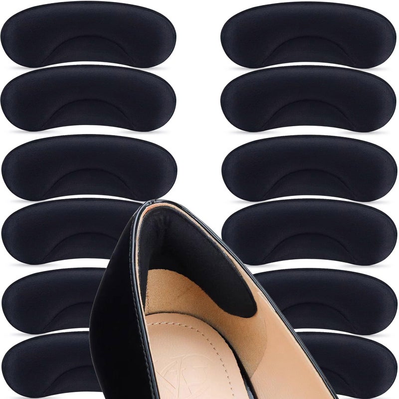 Comfowner 6 Pairs Heel Cushion Pads for Shoes Too Big, Shoe Grips Liners Heel Protectors to Prevent Heel Pain, Blisters and Rubbing, Anti Slip Shoe Filler Make Shoes Fit Tighter - Image 1