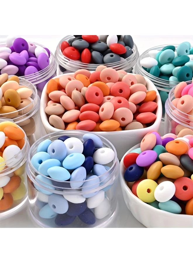 40 Pcs 6x12mm Green Flat Silicone Beads For DIY Jewelry Bracelets Necklaces - Image 2