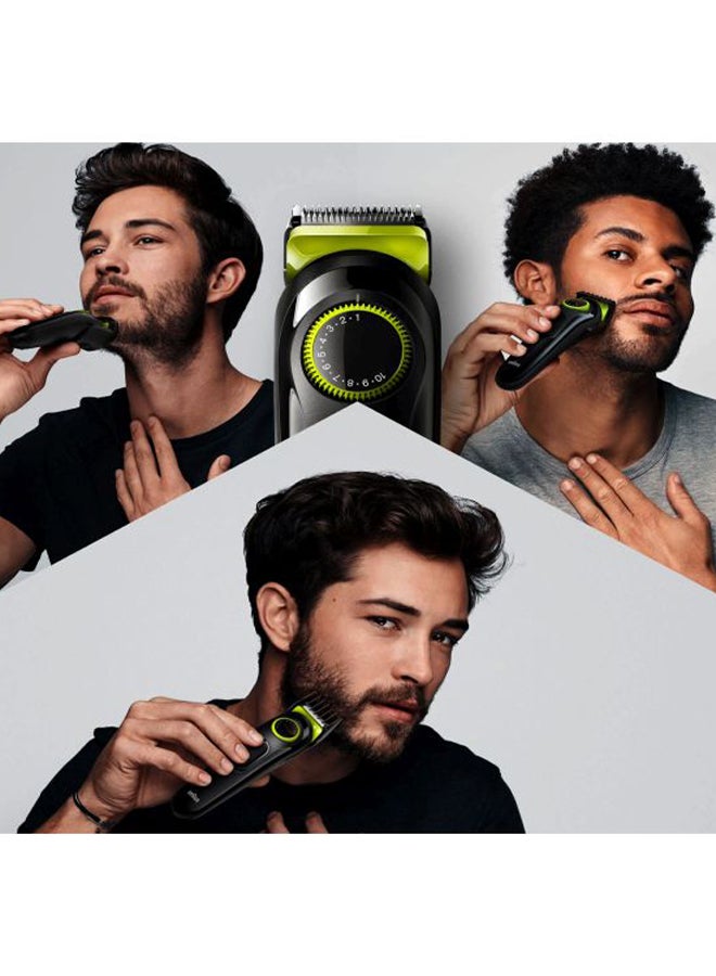 BRAUN Beard Trimmer BT3221 With Precision Dial And Comb Black/Volt Green - Image 4