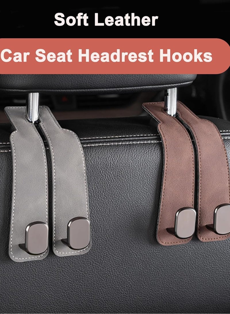 2 Pack Car Seat Hooks for Headrest, Double Headrest Purse Hooks for Car, Car Back Seat Headrest Hooks for Handbags, Bags, Purses Black - Image 3