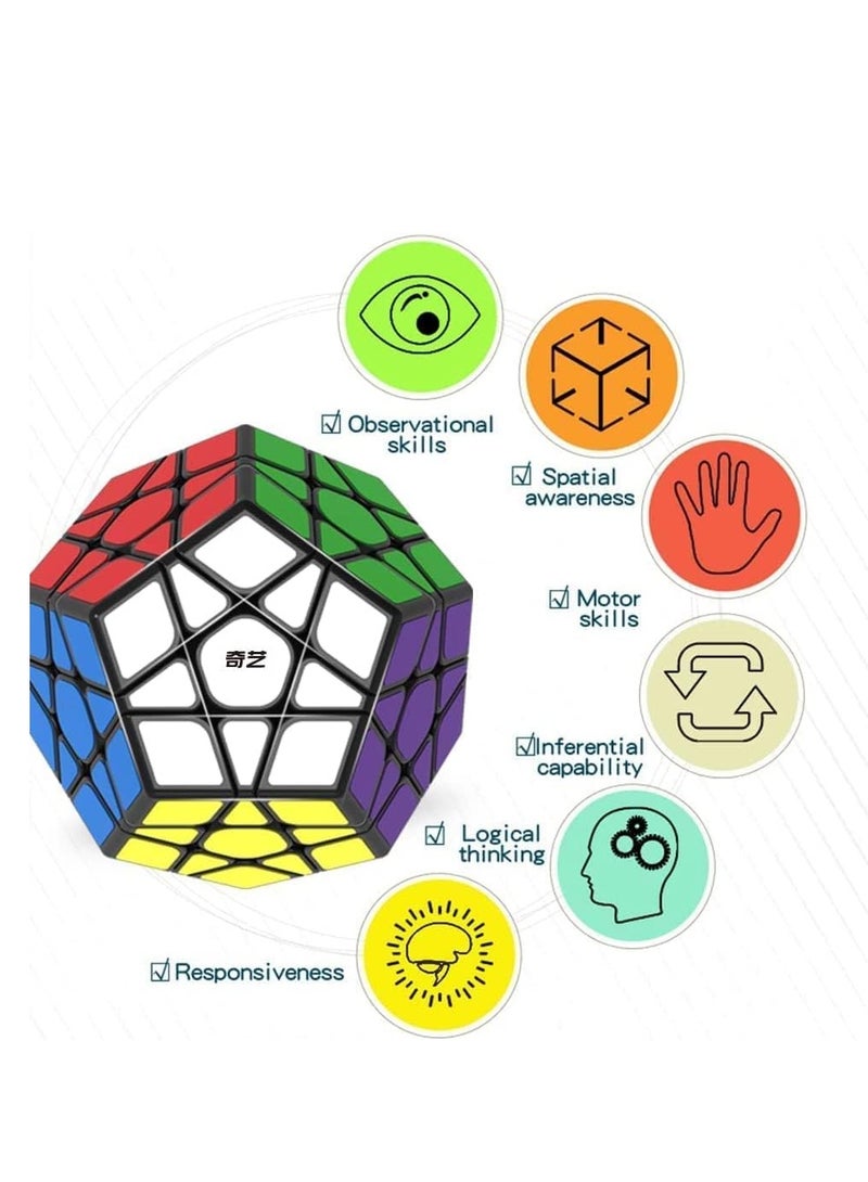 Speed Cube Set, Speed Cube Bundle of 2x2x2 3x3x3 4x4x4 Megaminx and Pyramid Cube Smoothly Magic Cube Collection for Kids & Adults - Image 4