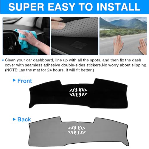 Autorder Dashboard Cover Mat for Hyundai Tucson 2025 2026 Accessories Dash Cover Upgrade Velvet Dash Mat Sunshade Glare UV Rays Protector - Image 5